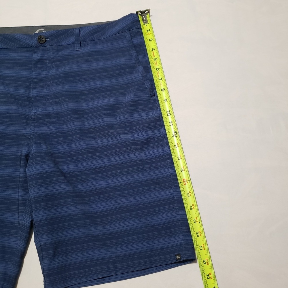 Quicksilver Hybrid Board Shorts 4 Way Stretch Quick Dry Mens 37 Blue Stripes - Picture 7 of 8